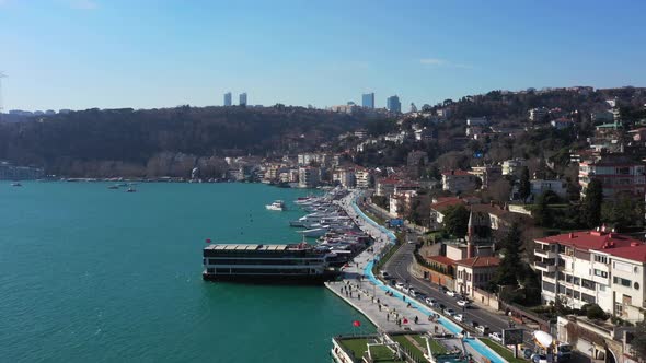 Istanbul Bebek Bosphorus Aerial View 9