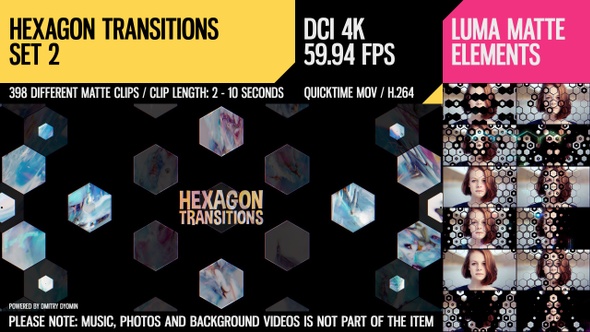 Hexagon Transitions (4K Set 2)