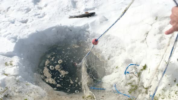 Fish Nets Winter Fishing