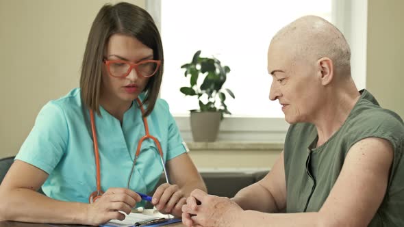 Conversation Between an Oncologist and a Patient After Chemotherapy