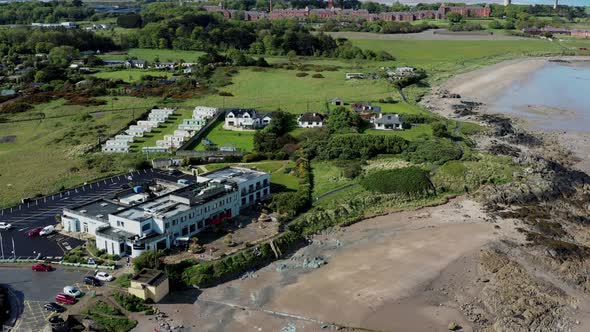 Irish beach and coastal town