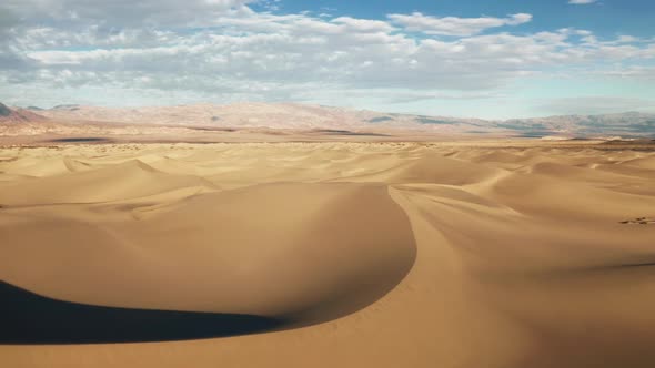 Death Valley Desert National Park Landscape Mesquite Dunes California Aerial