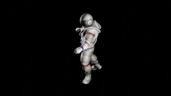 Astronaut trying to walk in space