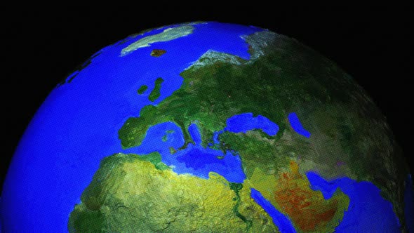 Seamless Loop of Comic Book Style Earth