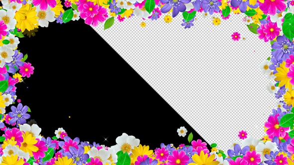 Colorful Flowers Frame 4K alt