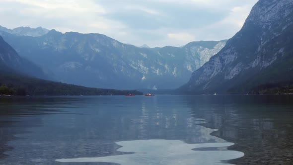 Kayaks on a Lake