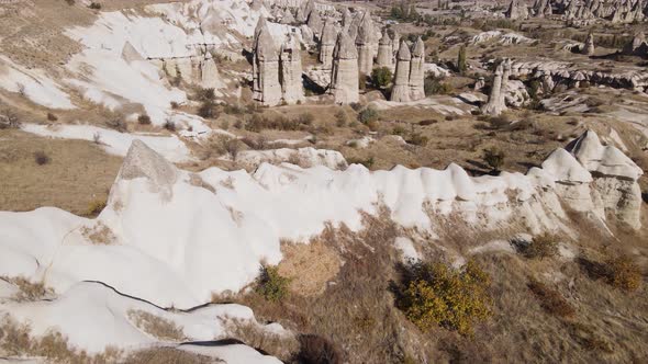 Cappadocia Landscape Aerial View. Turkey. Goreme National Park