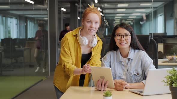 Portrait Of Female Colleagues In Office