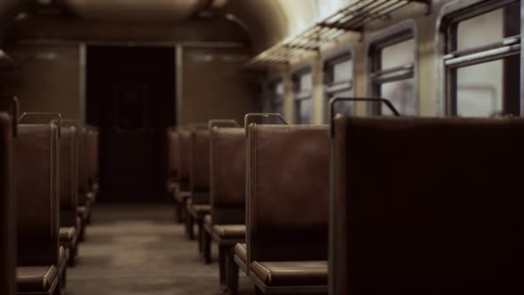 Interior of Old Soviet Electric Train alt