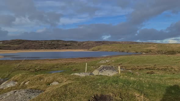 Lough Sheskinmore Nature Reserve Between Ardara and Portnoo in Donegal  Ireland