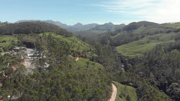 Munnar; a countryside tea plantation town in the Western Ghats mountain range in India