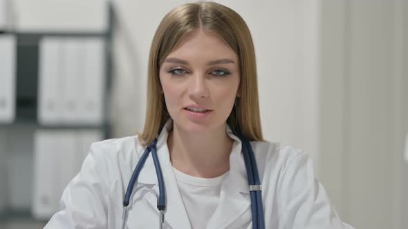 Female Doctor Talking on Video Chat