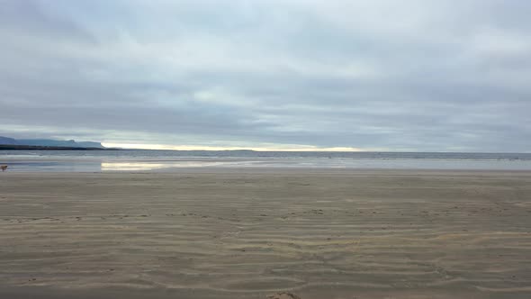 Driving on Rossnowlagh Beach in County Donegal Ireland