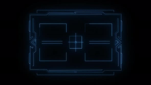 Hud Frame Digital Technology Plexus Lines, Alpha Channel