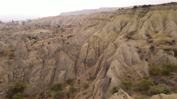 Cappadocia Landscape Aerial View. Turkey. Goreme National Park