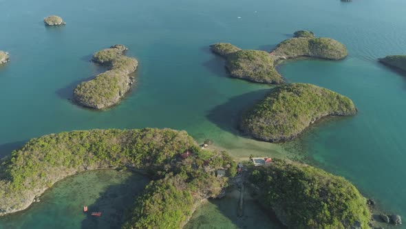 Set of Islands in Sea. Philippines