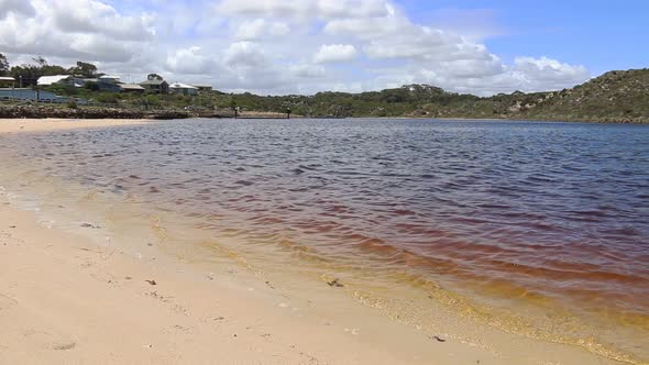 Guilderton And Colourful Moore River, Western Australia - Pan Right