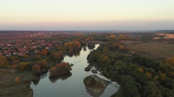 Aerial View Of Maritsa River In Bulgaria 2