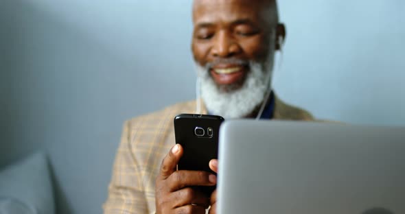 Senior Businessman Talking on The Phone 4 K 4k