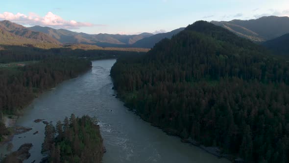 Aerial View of Katun River