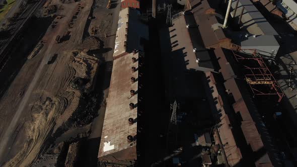 Rusty old smokestack industry steel mill in Pueblo, Colorado, USA