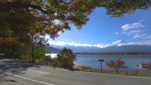 Mount Fuji in Autumn Color Japan
