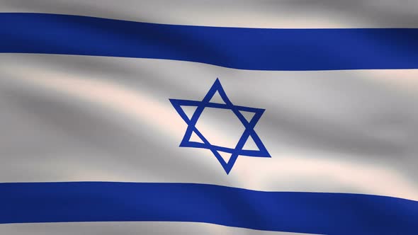 Israel Windy Flag Background 4K