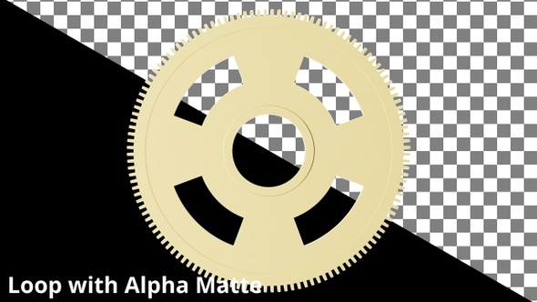 Floating Gold Gear on Black alt