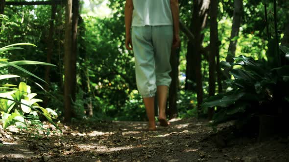 Woman walking in the park