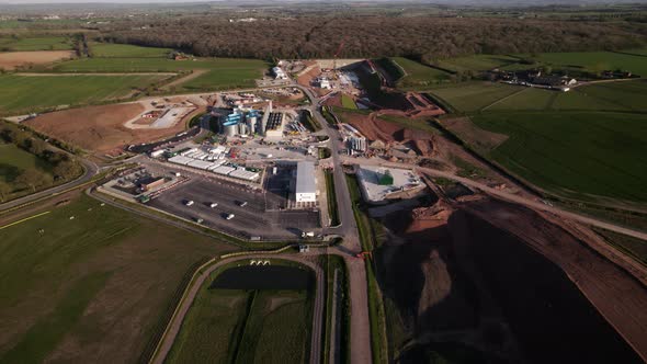 HS2 Industrial Tunnel Construction Site, Long Itchington Woods, Warwickshire, UK