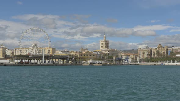 The city of Malaga seen from the Alboran Sea