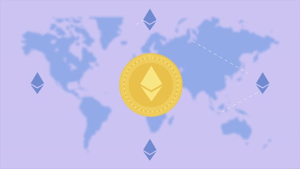 ETHEREUM BLOCKCHAIN FLAT DESIGN