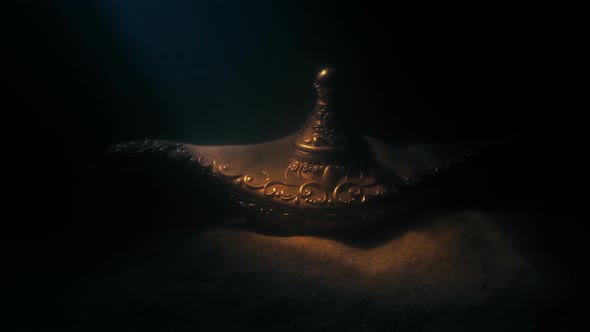 Passing Magic Lamp Deep Underwater