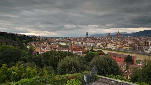 View of Florence city from Piazzale Michelangelo