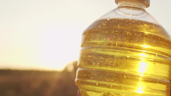 Extreme Closeup Of Sunflower Oil