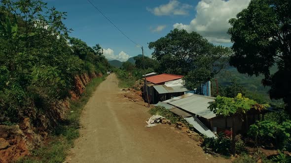 AEREALS FROM VARIOUS MAYAN NEW HOUSES IN CHIAPAS MEXICO SHOT IN 4K