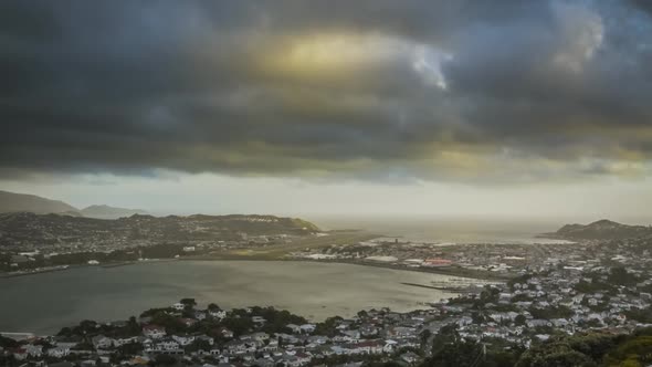 Windy evening in Wellington New Zealand