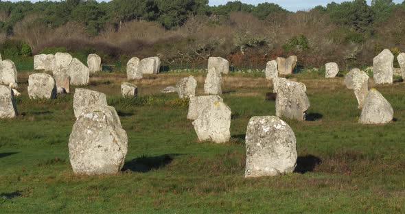 The stone alignments,Carnac, Morbihan, Brittany, France