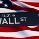 Wall Street Road Sign in New York on the Background of the US Flag - VideoHive Item for Sale