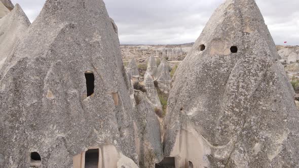 Cappadocia Landscape Aerial View. Turkey. Goreme National Park