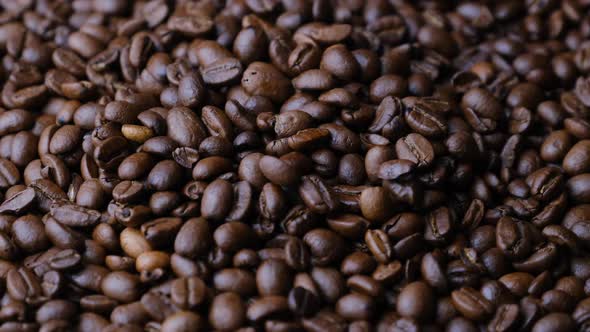 Coffee Beans Rotate Slowly