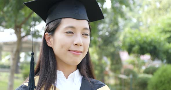 Woman get graduation