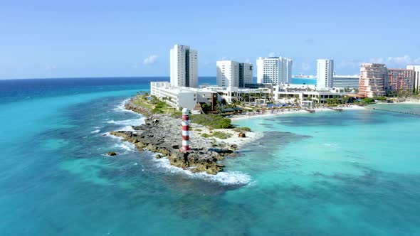 Beautiful Aerial View of the Beaches in Mexico Near Cancun Playa Del Carmen