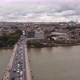 Drone View of the Fulham Railway Bridge and Car Traffic on the Putney Bridge - VideoHive Item for Sale