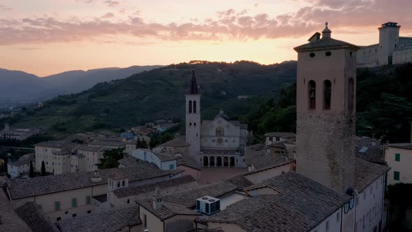 An aerial view of Spoleto