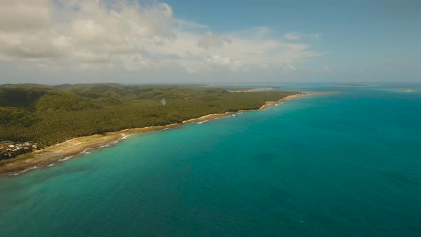 Tropical Beach with and Turquoise Sea