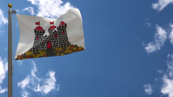 Edinburgh City Flag Scotland (Uk) On Flagpole