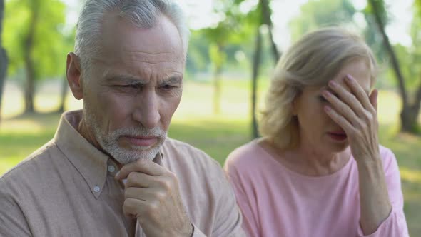 Senior Man Feels Guilty About Cheating, Wife Crying in Despair, Divorce