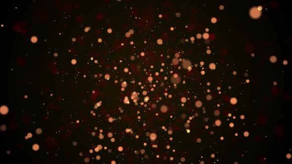 Golden Dust Particles Glittering Christmas Style Seamless Loop 4K 