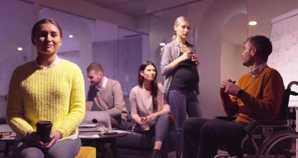 Portrait of a Young Businesswoman As a Team Leader Looking at Camera and Smiling